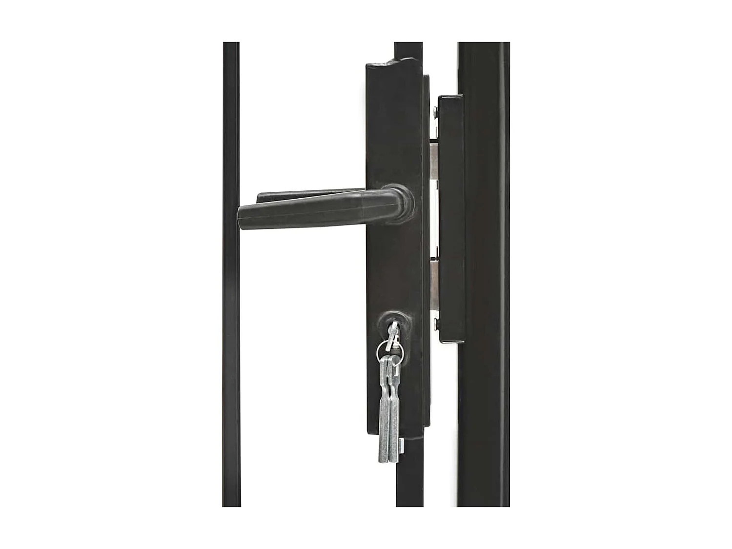 Cancello da giardino in acciaio 1 x 1,5 m nero