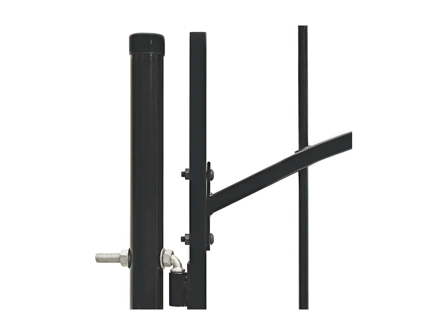 Cancello da giardino in acciaio 1 x 1,5 m nero