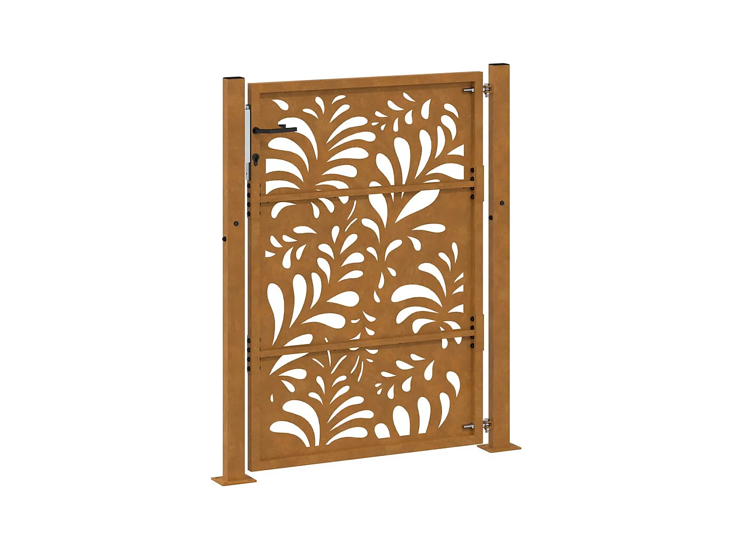 Puerta de jardín de acero resistente a la intemperie con diseño ondulado