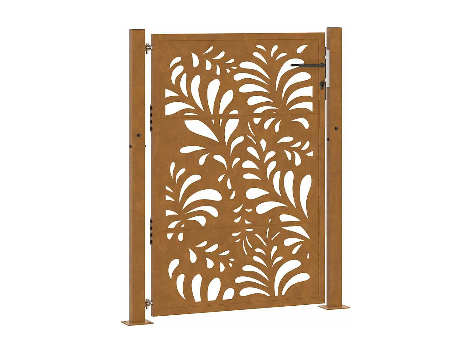 Cancello da giardino in acciaio resistente alle intemperie con design ondulato