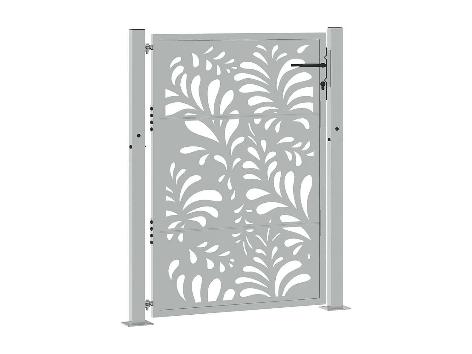 Cancello da giardino in acciaio resistente alle intemperie con design ondulato