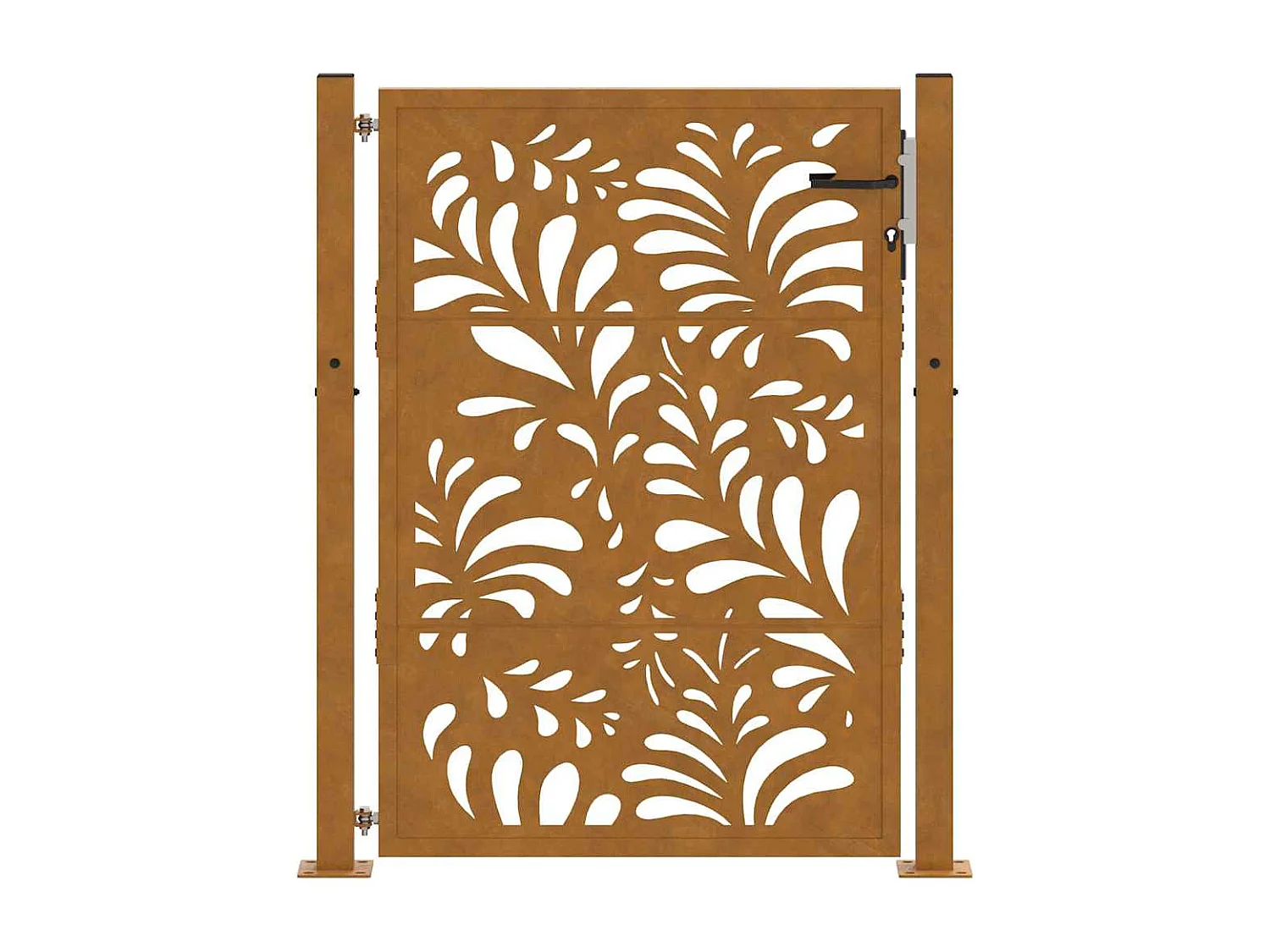 Cancello da giardino in acciaio resistente alle intemperie con design ondulato