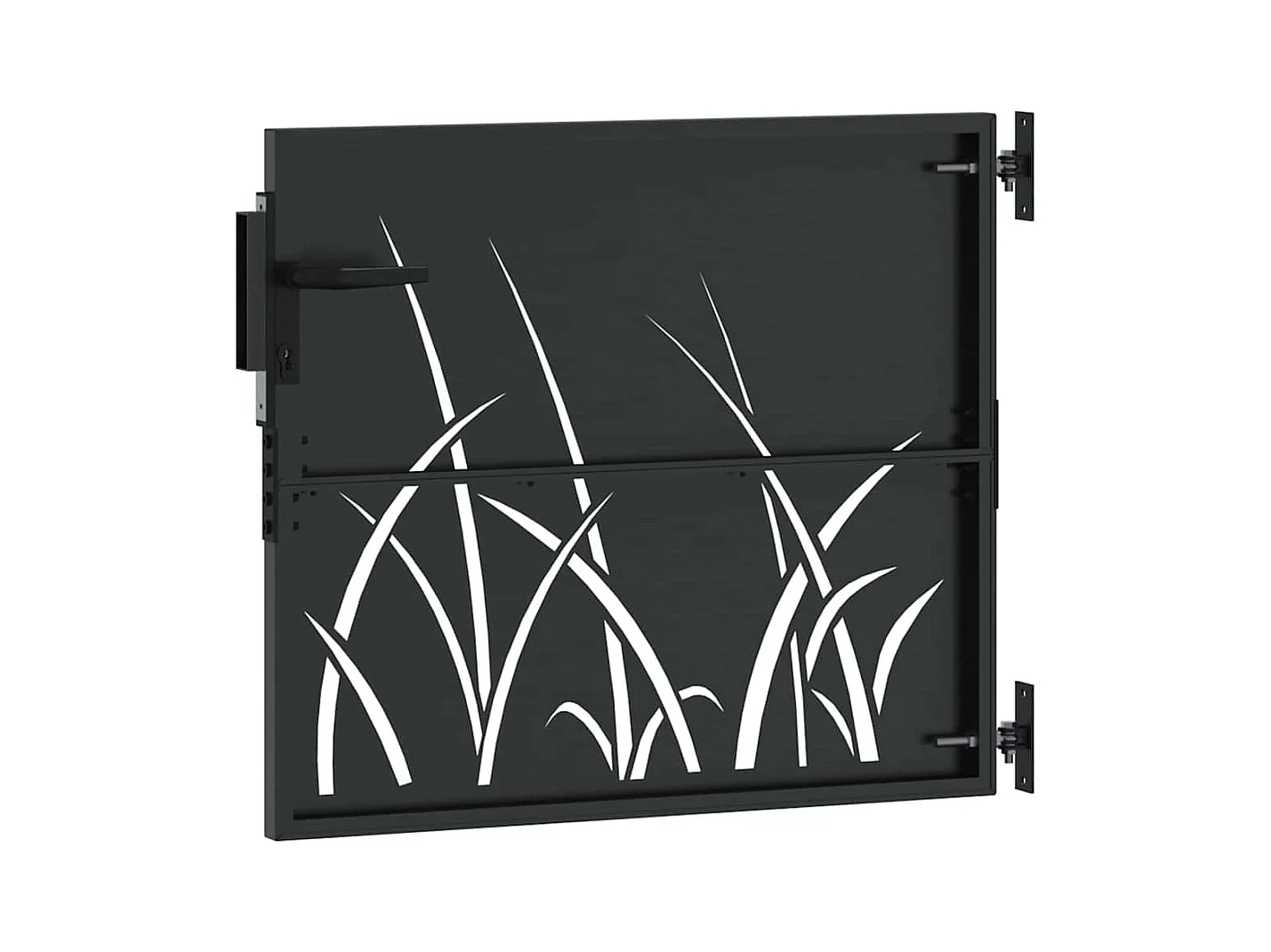 Zwarte tuinpoort 105 x 100 cm gepoedercoat staal