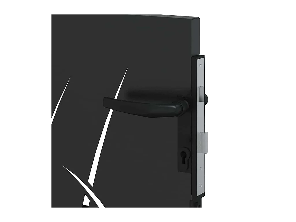 Zwarte tuinpoort 105 x 100 cm gepoedercoat staal