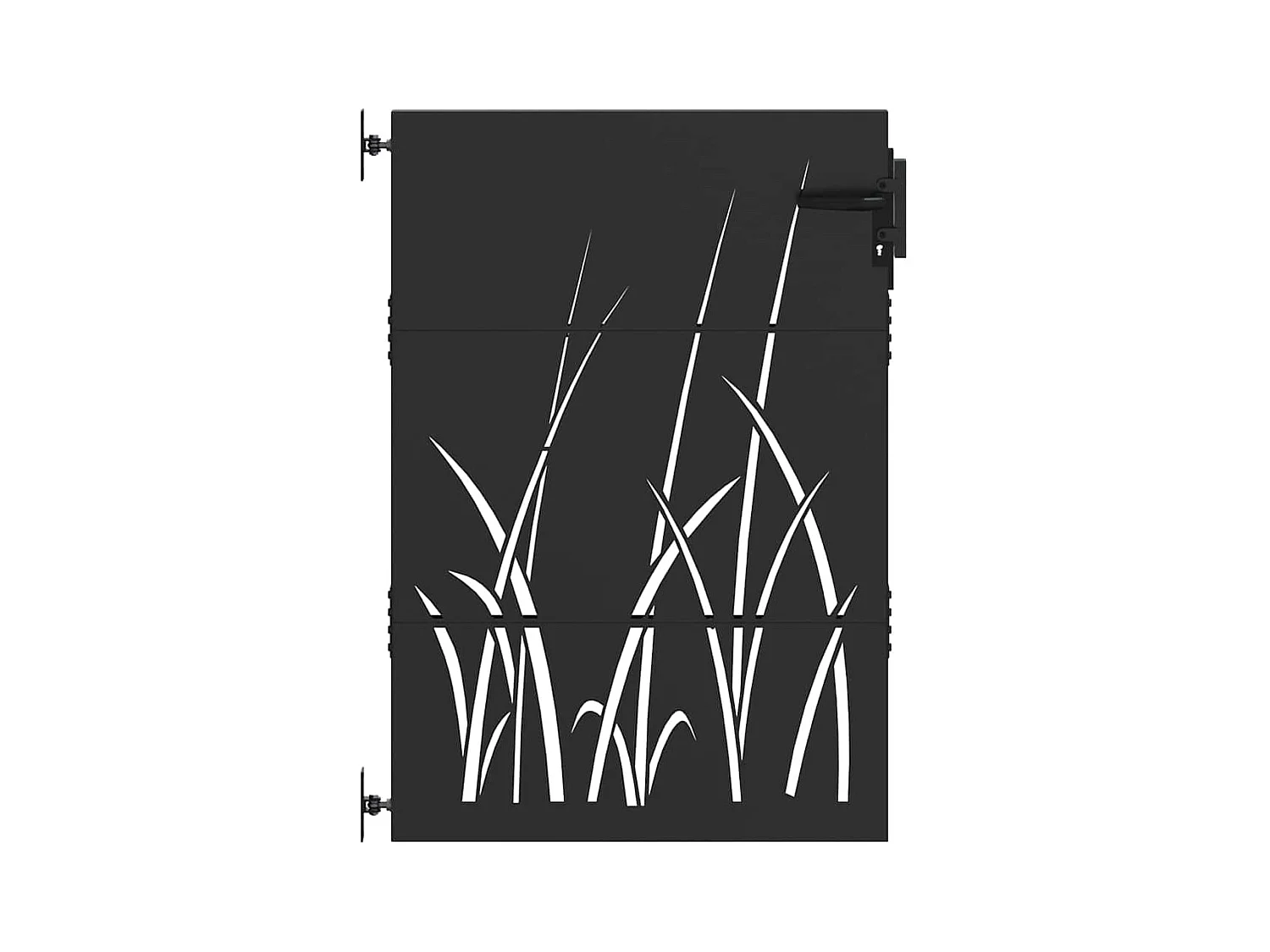 Zwarte tuinpoort 105 x 125 cm gepoedercoat staal