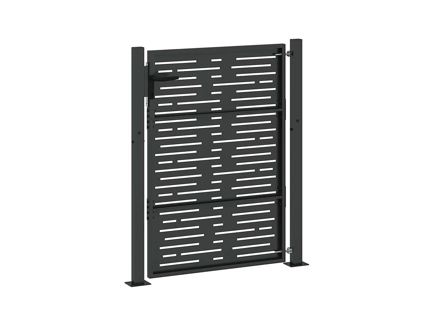 Porte de Jardin, Portail de Jardin 105x75 cm Design Carré en Acier Corten