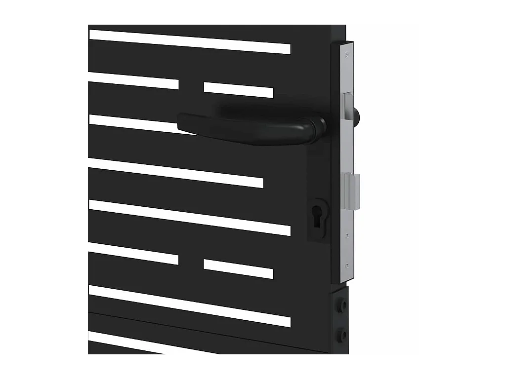 Porte de Jardin, Portail de Jardin 105x75 cm Design Carré en Acier Corten