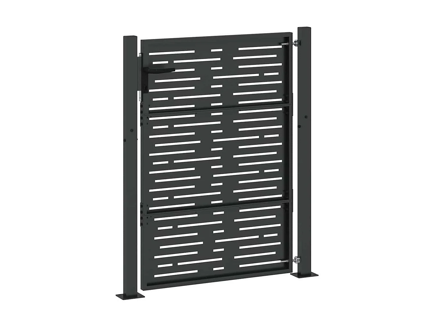 Porte de Jardin, Portail de Jardin 105x75 cm Design Carré en Acier Corten