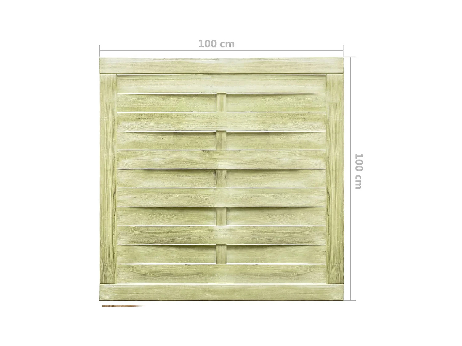 Cancello in legno di pino impregnato 100x100 cm Verde