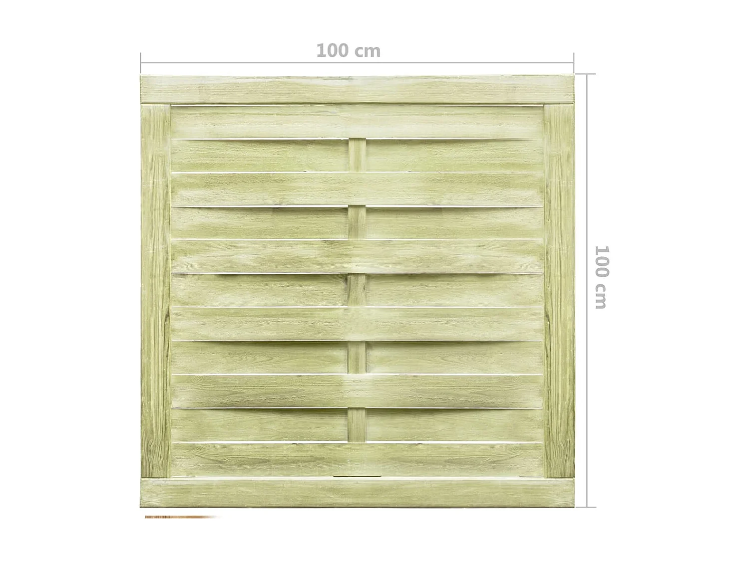 Portillon Bois de pin imprégné 100x100 cm Vert