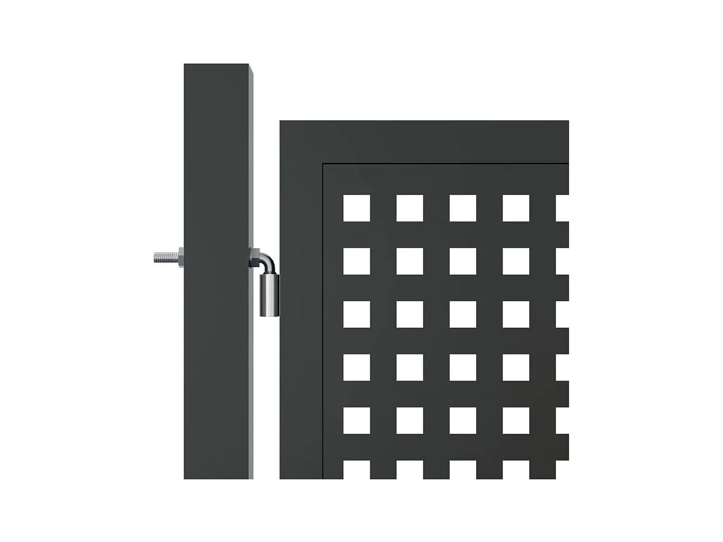 Puerta de jardín de acero antracita 300x175 cm