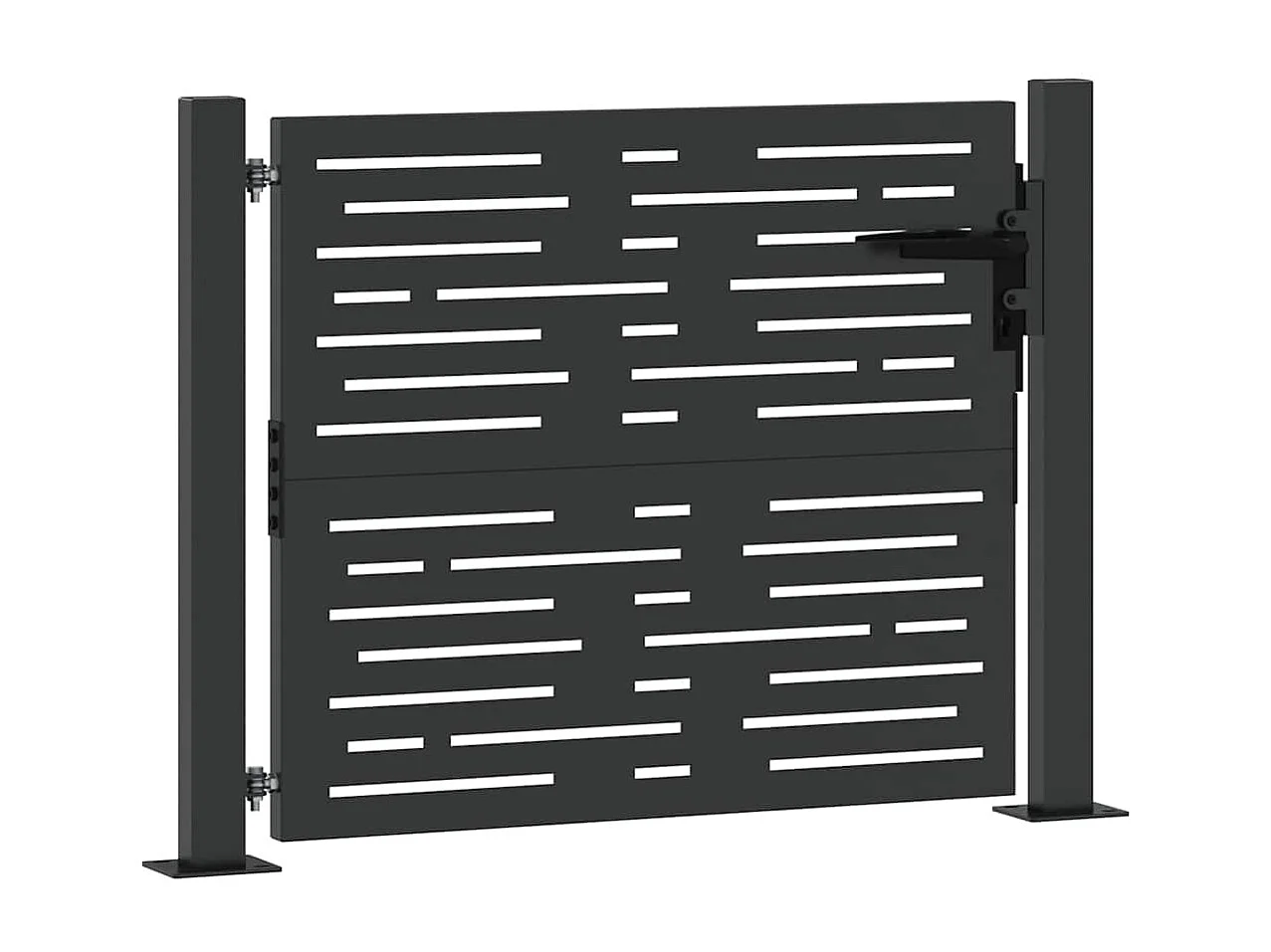 Porte de Jardin, Portail de Jardin 105x75 cm Design Carré en Acier Corten