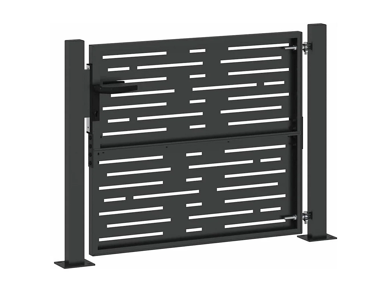 Porte de Jardin, Portail de Jardin 105x75 cm Design Carré en Acier Corten