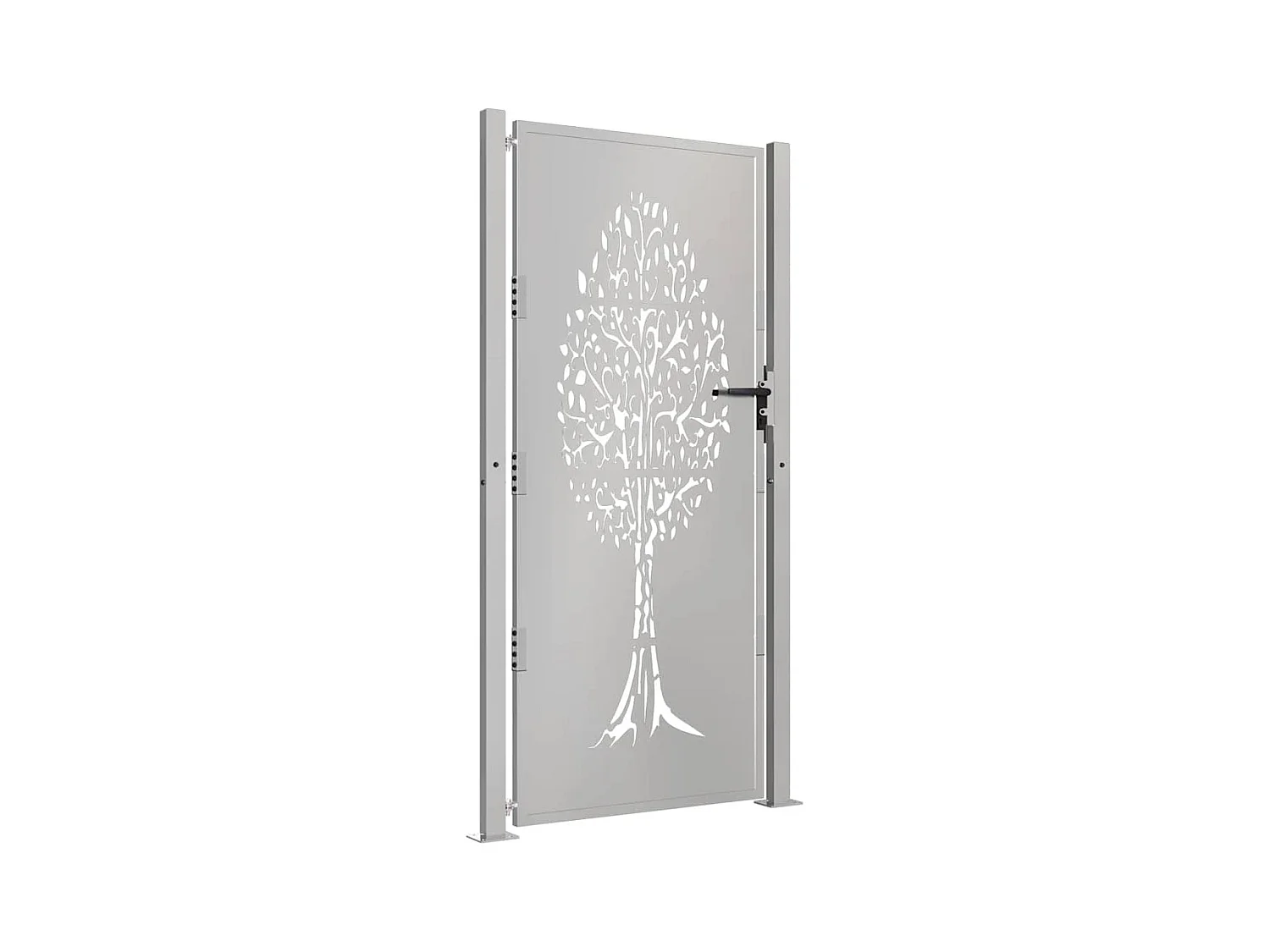 Puerta de jardín 105x180 cm acero corten diseño árbol