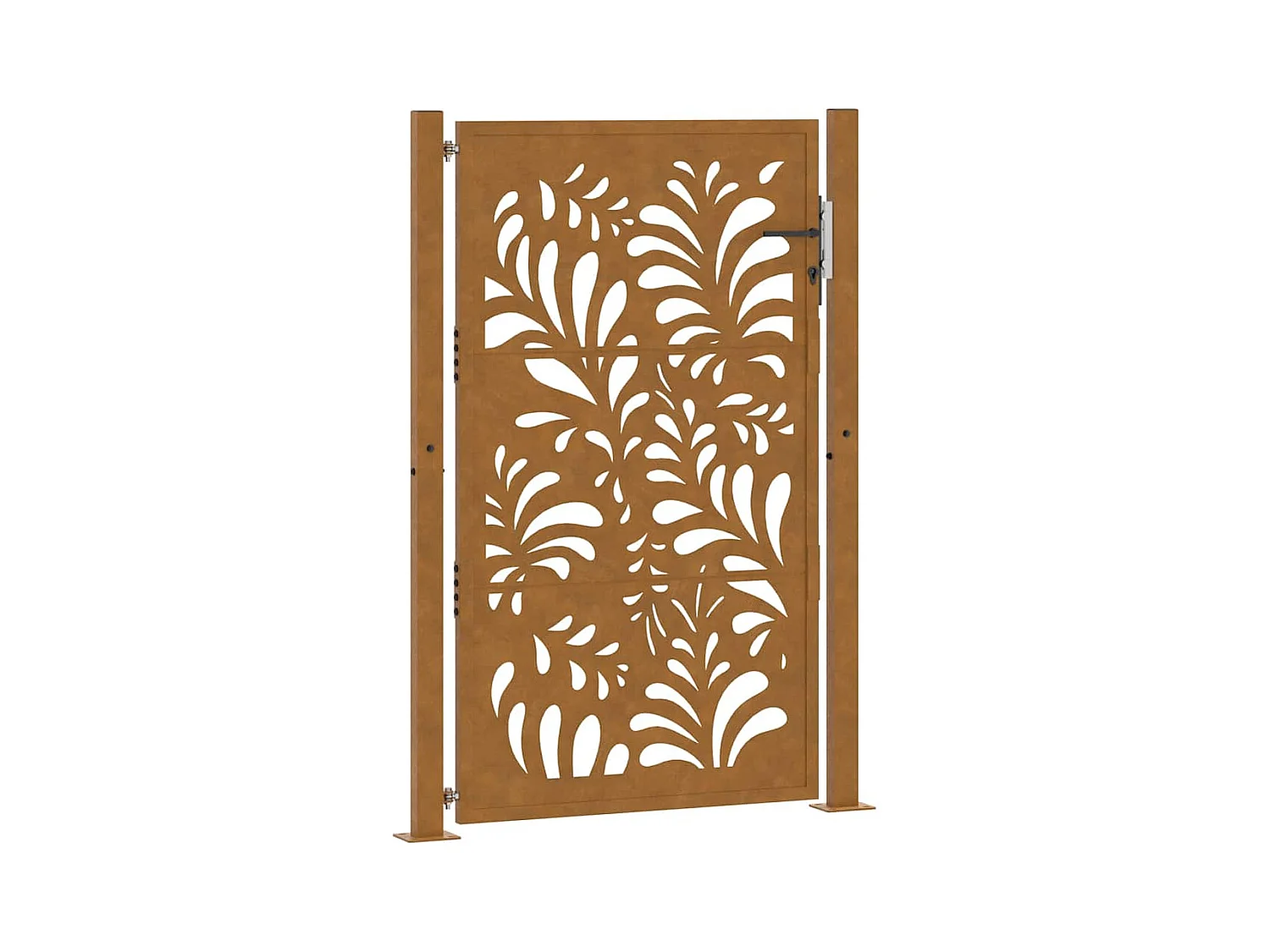 Puerta de jardín de acero resistente a la intemperie con diseño ondulado