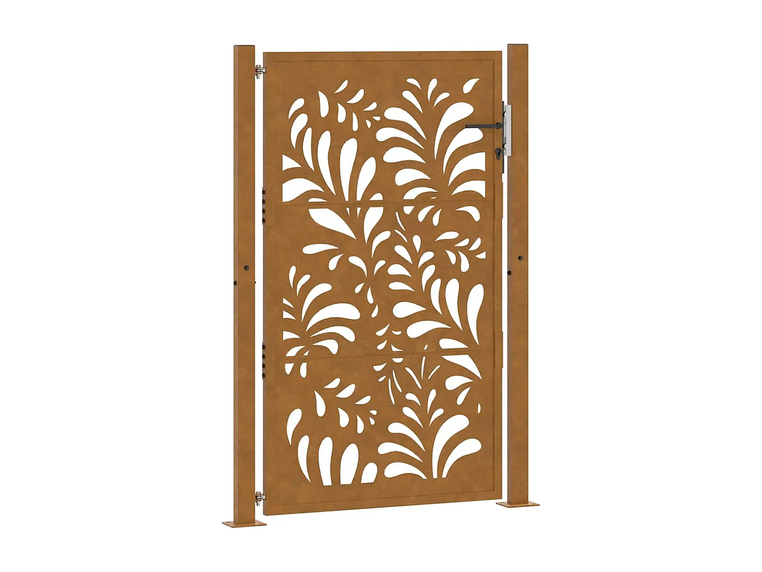 Puerta de jardín de acero resistente a la intemperie con diseño ondulado