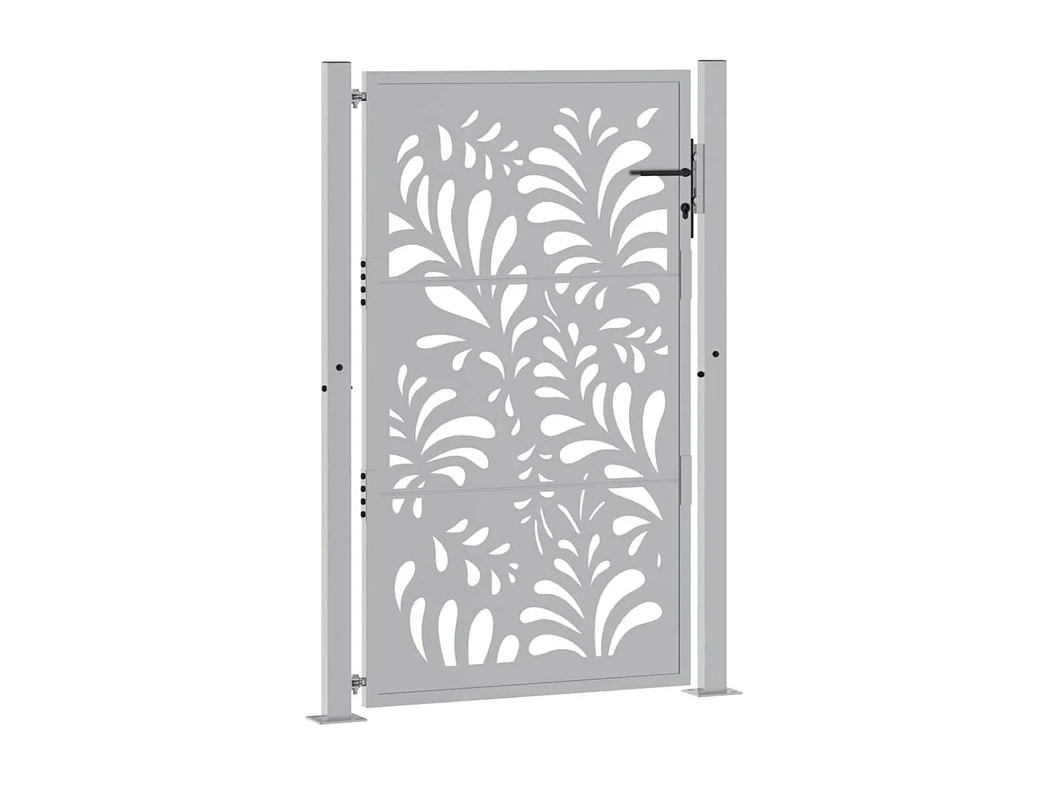 Puerta de jardín de acero resistente a la intemperie con diseño ondulado