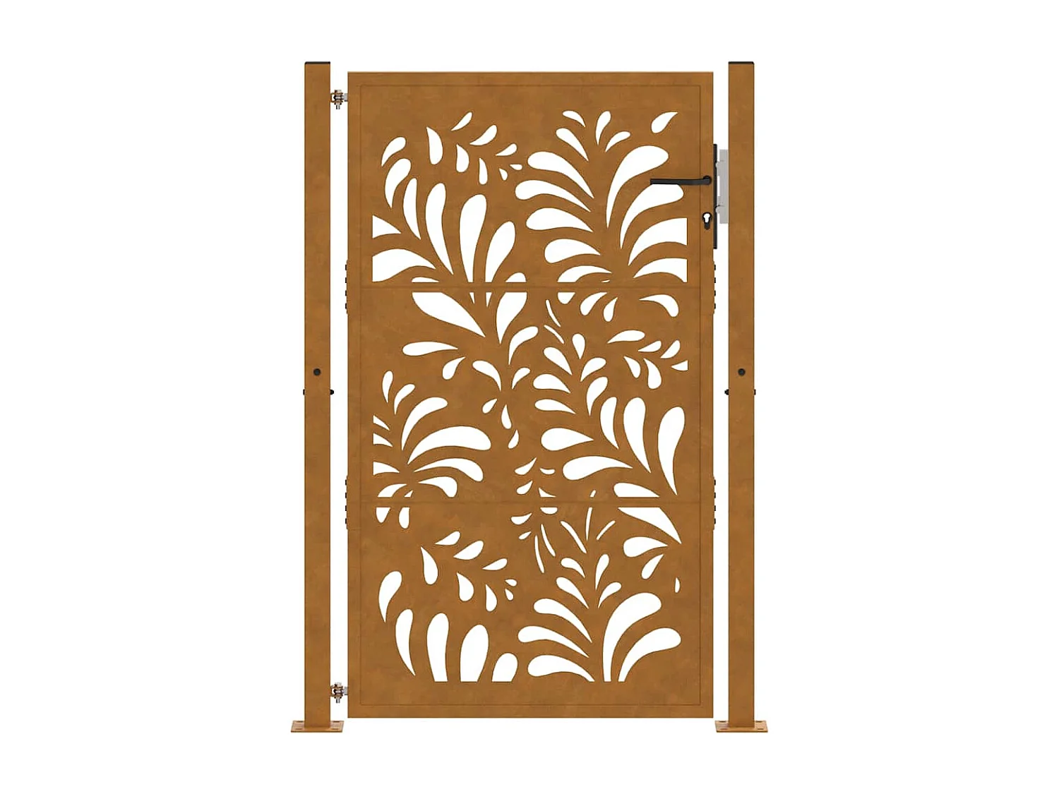 Puerta de jardín de acero resistente a la intemperie con diseño ondulado