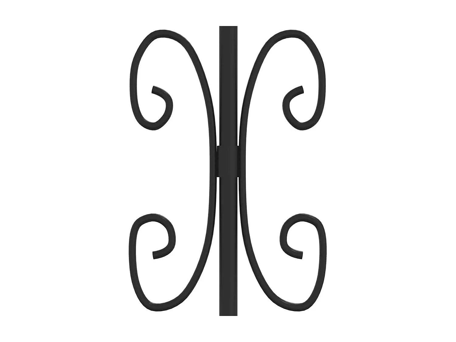 Cancello per recinzione con parte superiore a forma di lancia, nero, 103 x 175 cm, acciaio verniciato a polvere