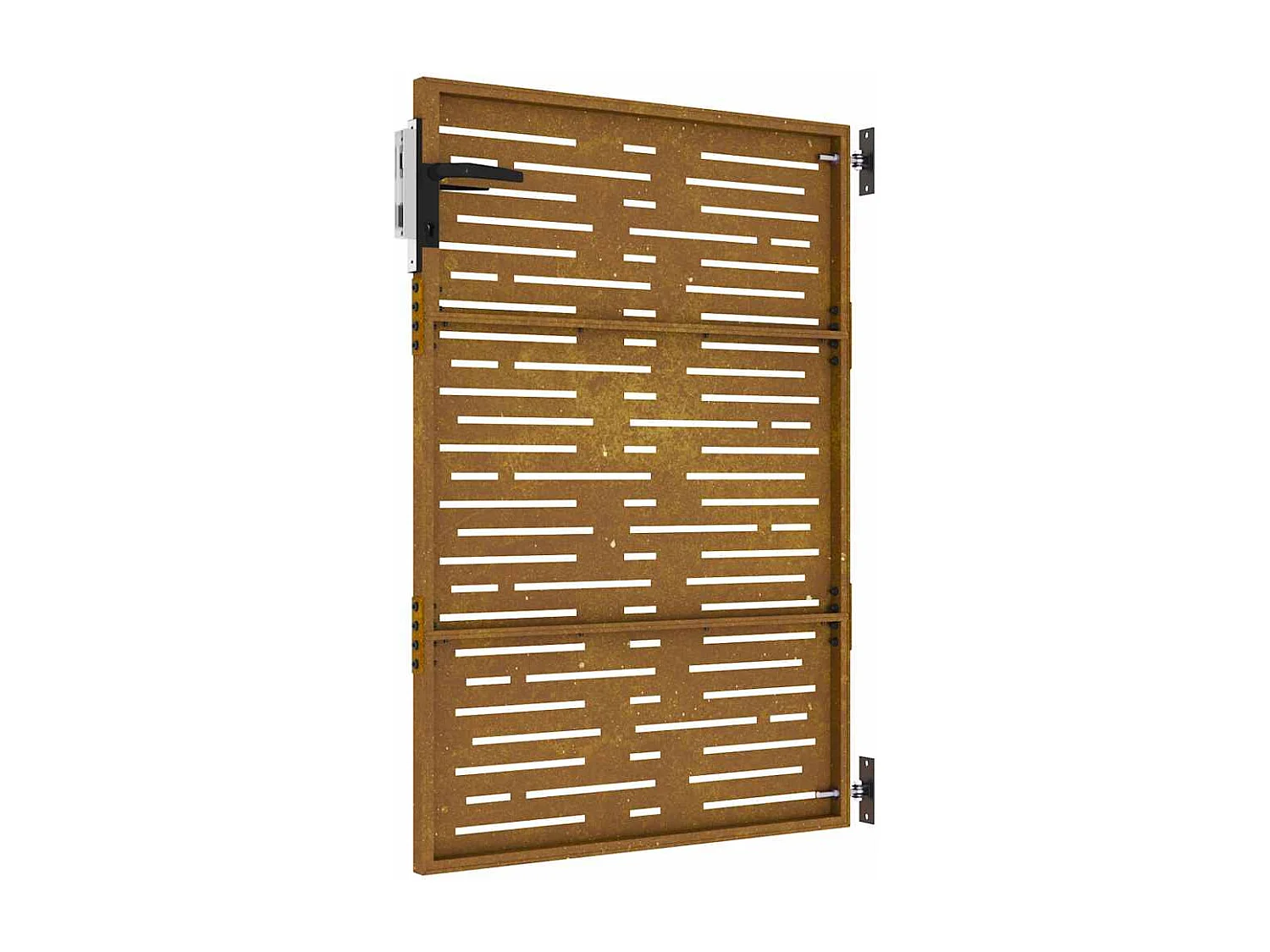 Cancello da giardino 85x125 cm in acciaio corten design quadrato