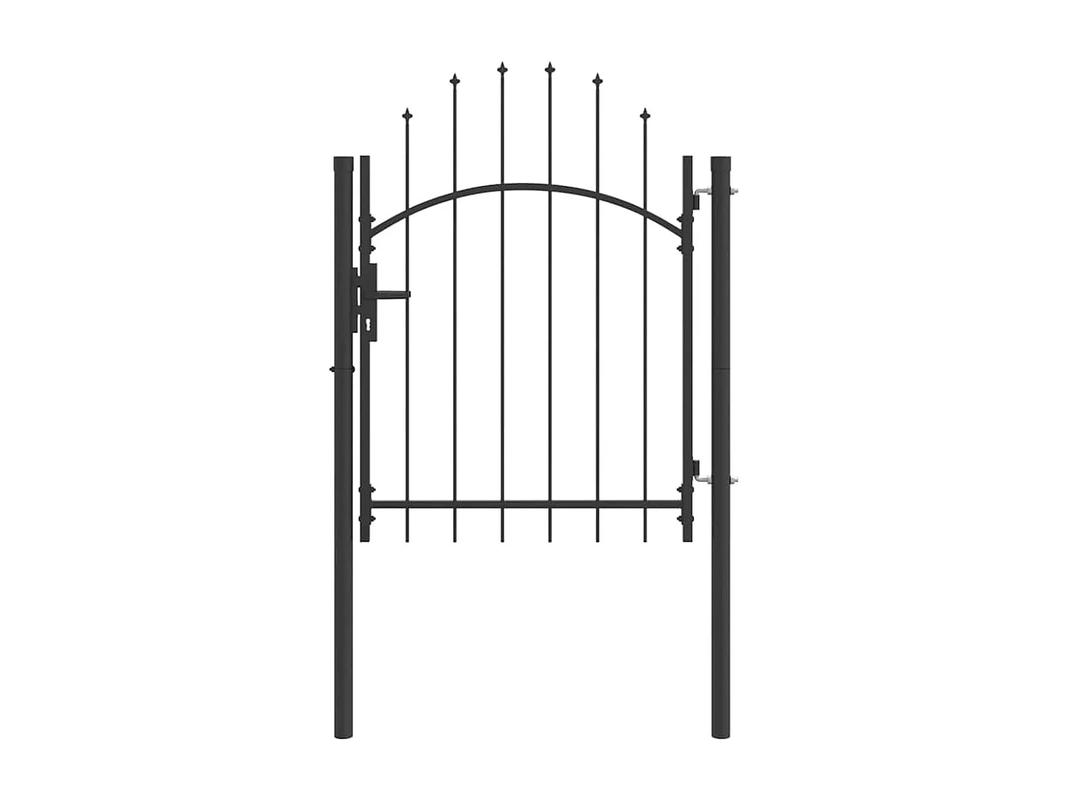 Porte de Jardin avec verrouillage Gris 100 x 150 cm Acier