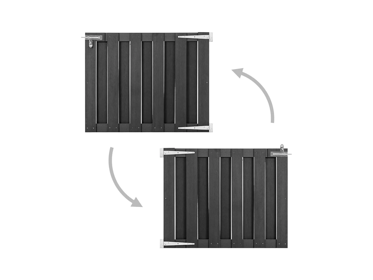 Portillon WPC 100x80 cm Gris