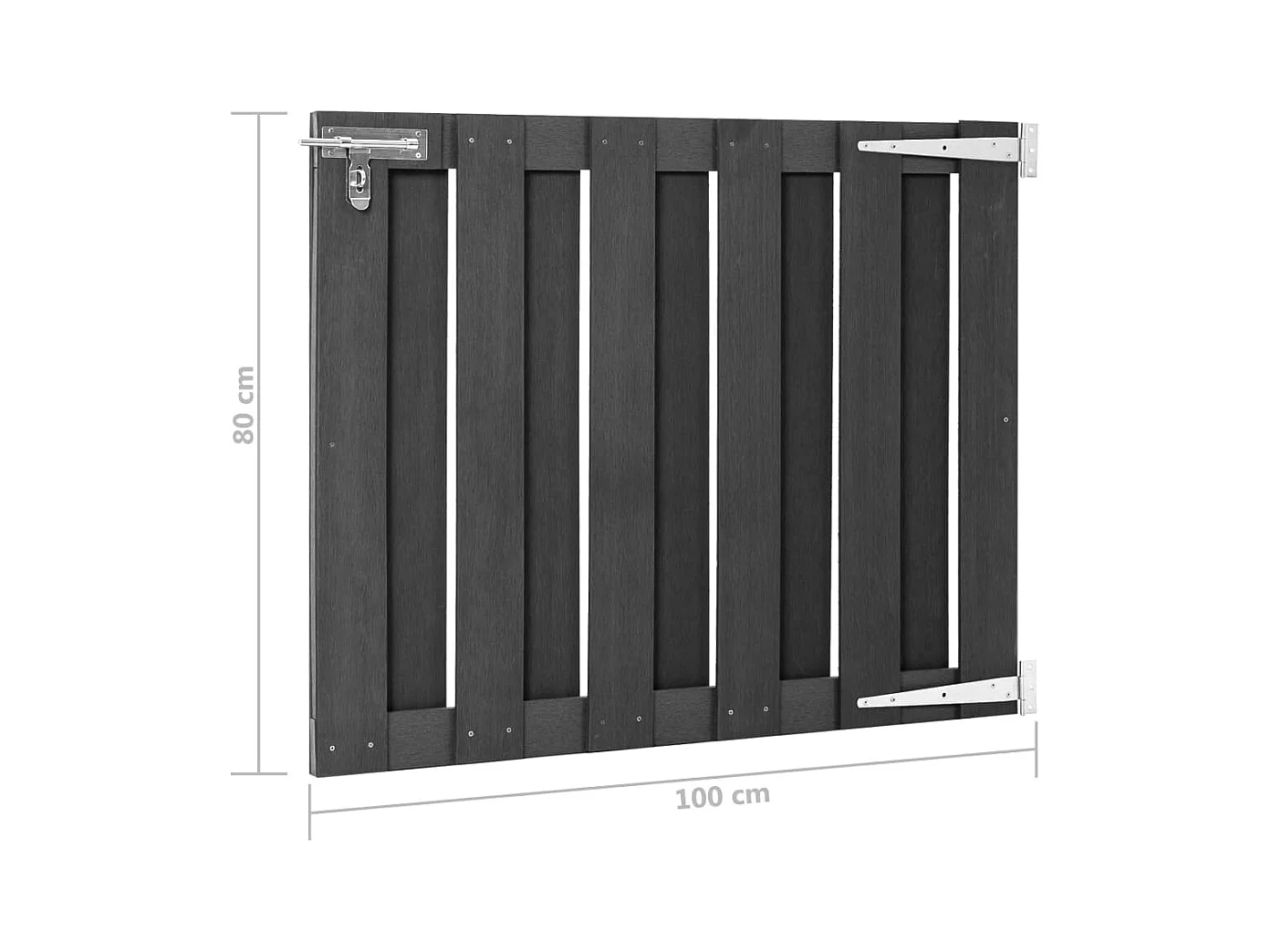 Portillon WPC 100x80 cm Gris