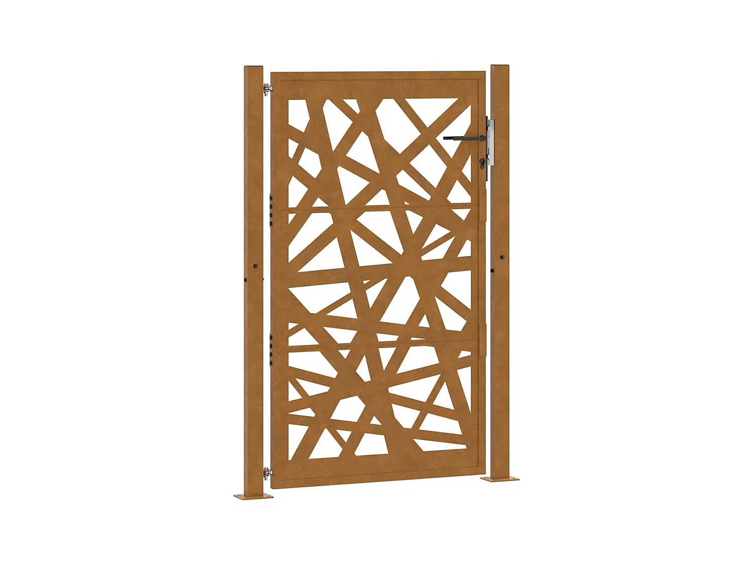 Puerta de jardín de acero resistente a la intemperie con diseño ligero.