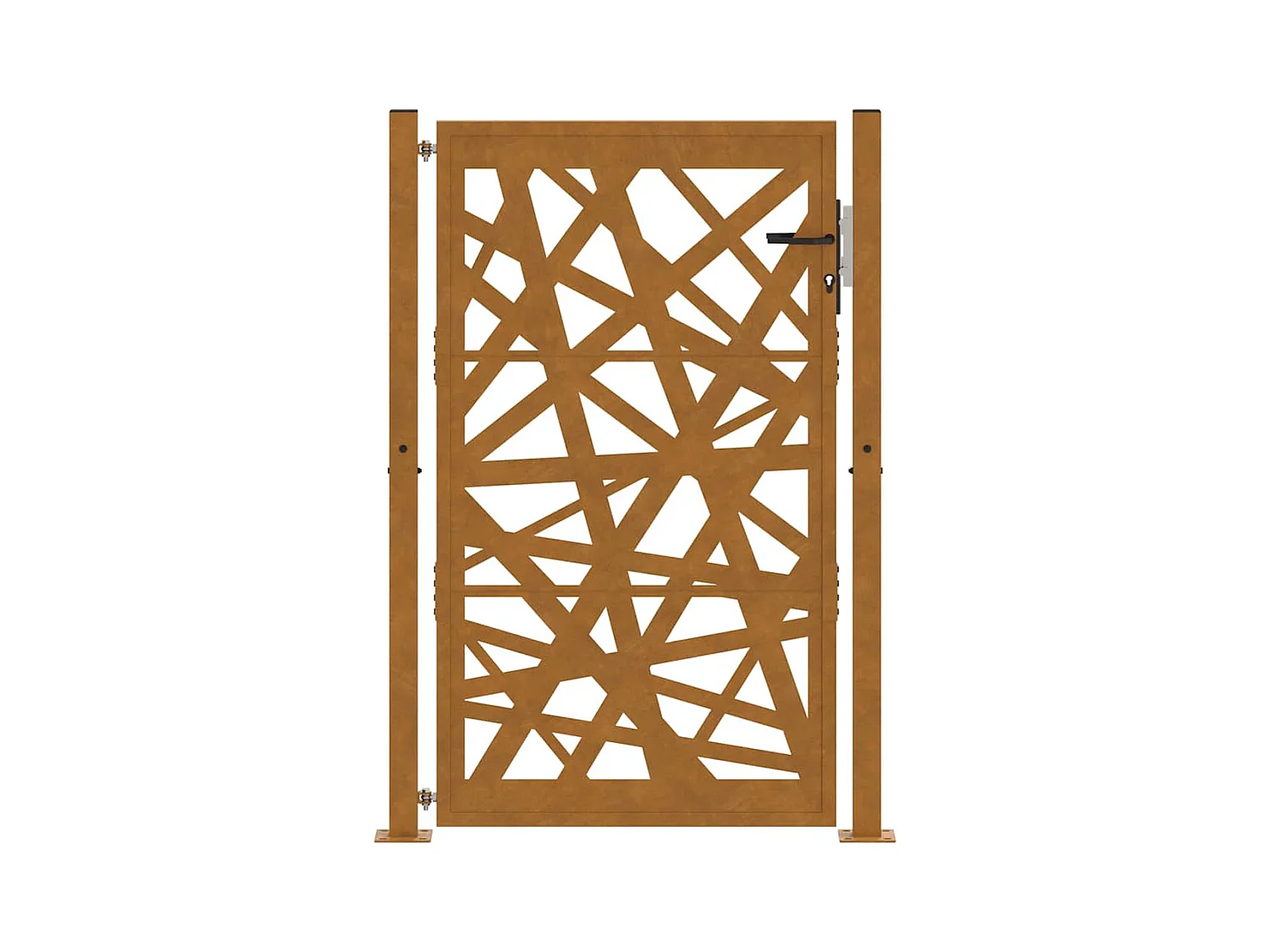 Puerta de jardín de acero resistente a la intemperie con diseño ligero.