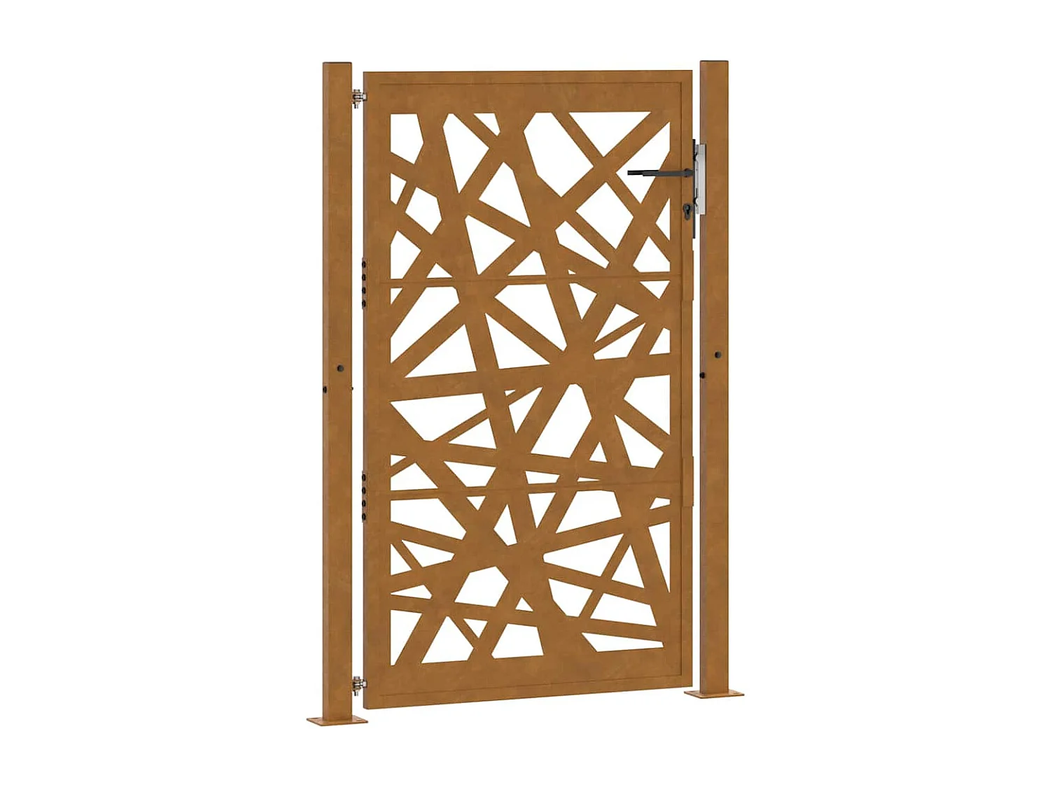 Cancello da giardino in acciaio resistente alle intemperie con design leggero