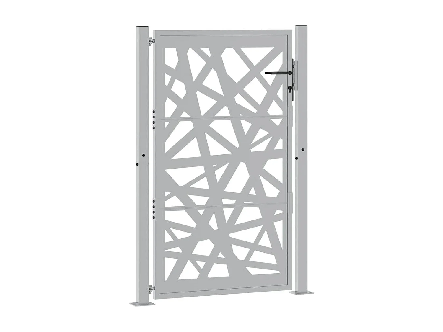 Cancello da giardino in acciaio resistente alle intemperie con design leggero