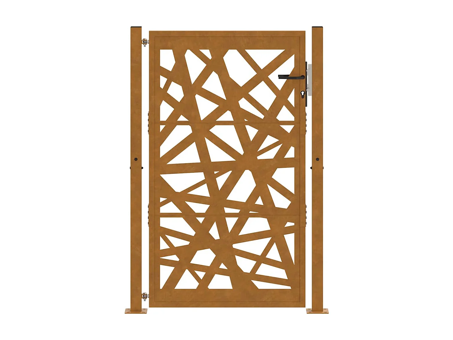 Cancello da giardino in acciaio resistente alle intemperie con design leggero