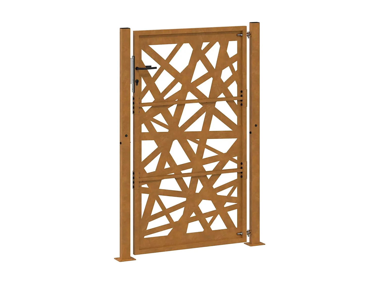 Cancello da giardino in acciaio resistente alle intemperie con design leggero