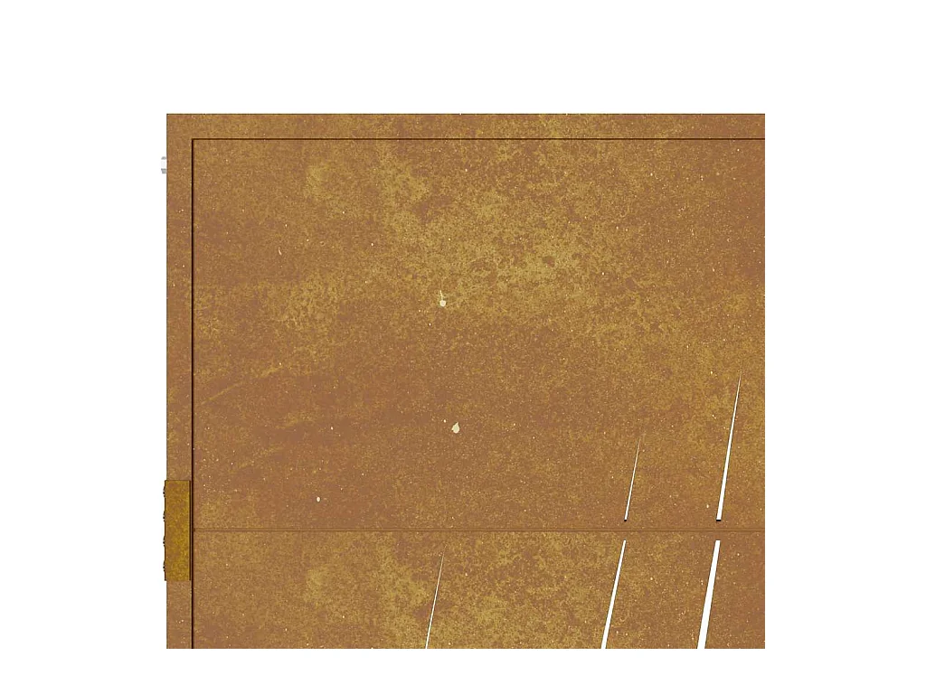 Puerta de jardín 105x180 cm acero corten diseño césped