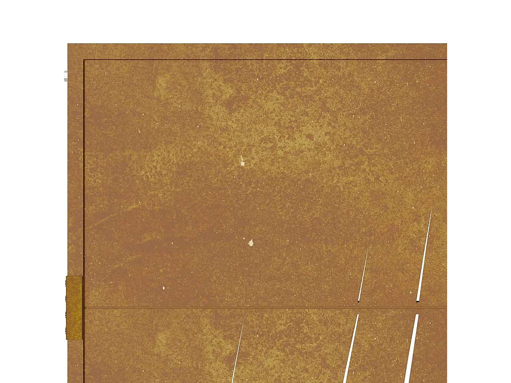 Cancello da giardino 105x180 cm in acciaio corten design erba