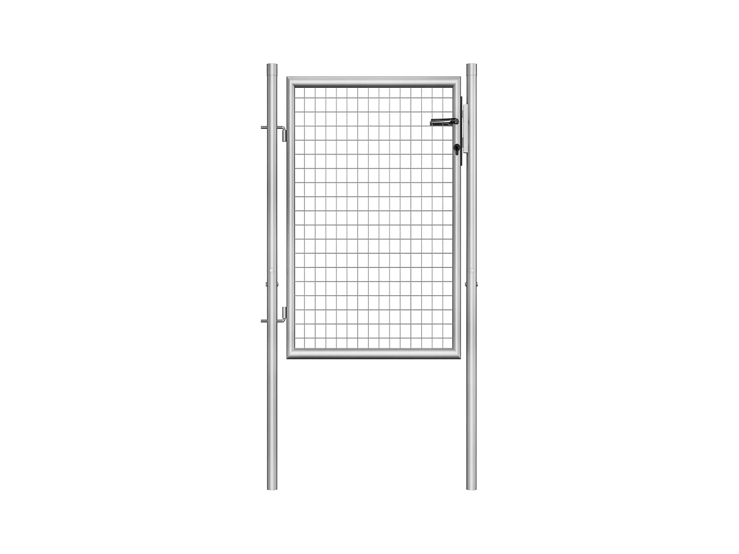 Gegalvaniseerde stalen tuinpoort 105 x 100 cm zilver