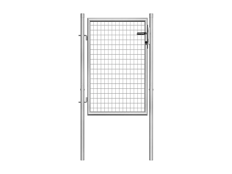 Gartentor aus verzinktem Stahl 105 x 100 cm Silber