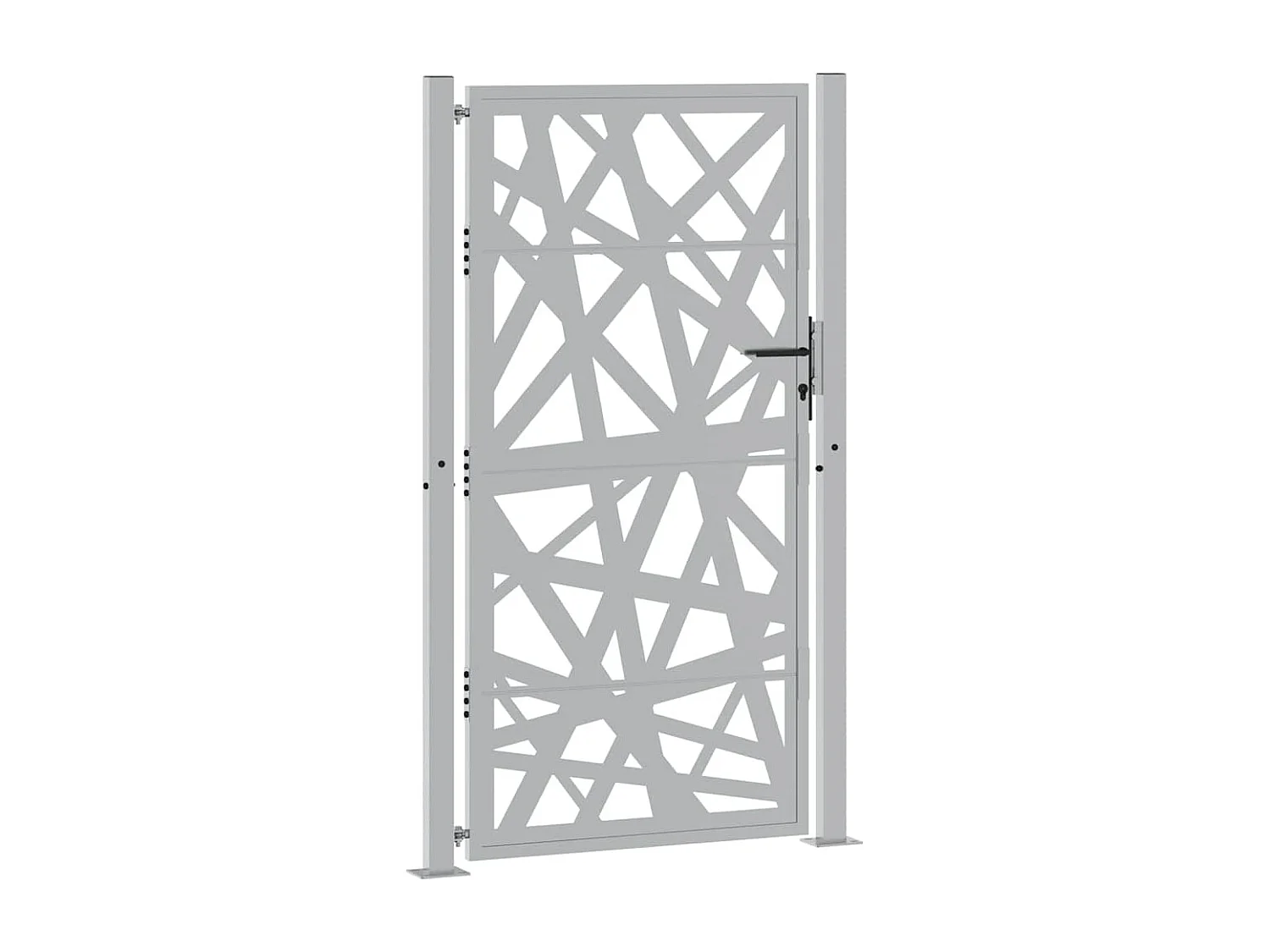 Cancello da giardino in acciaio resistente alle intemperie con design leggero