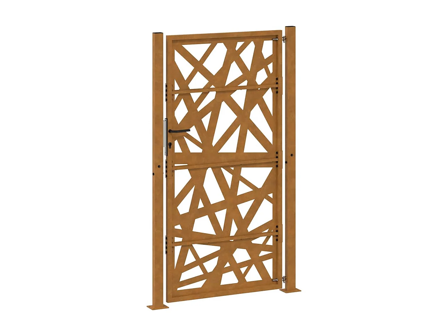 Cancello da giardino in acciaio resistente alle intemperie con design leggero