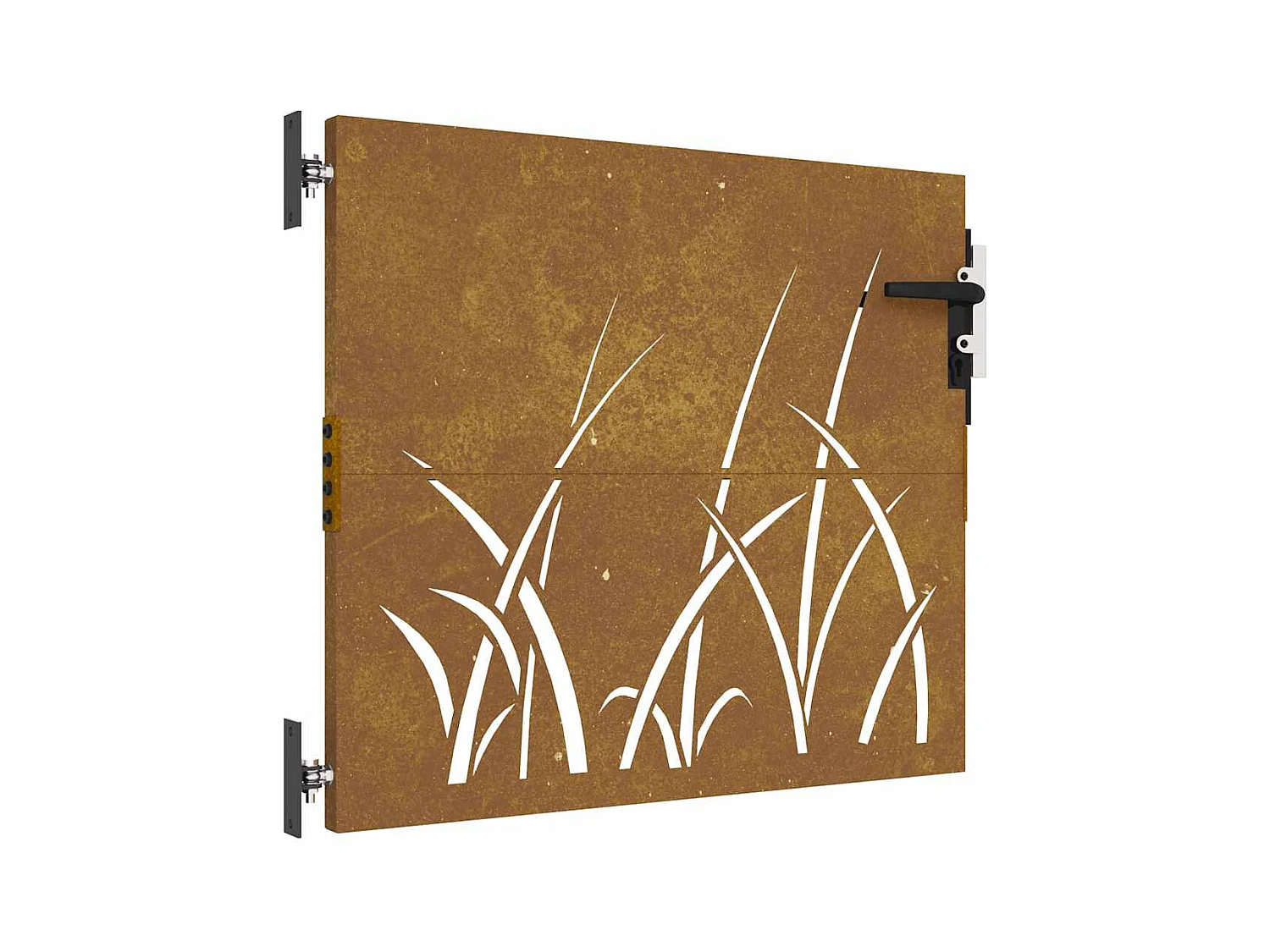 Tuinpoort 85x75 cm cortenstaal grasdesign