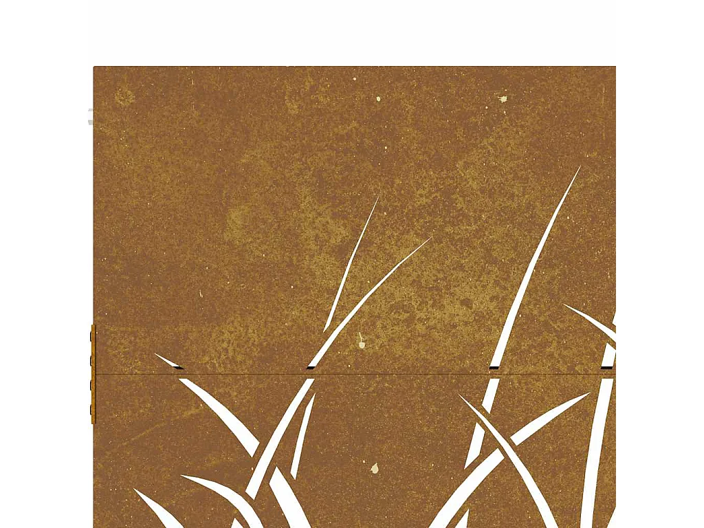 Cancello da giardino 85x75 cm in acciaio corten design erba