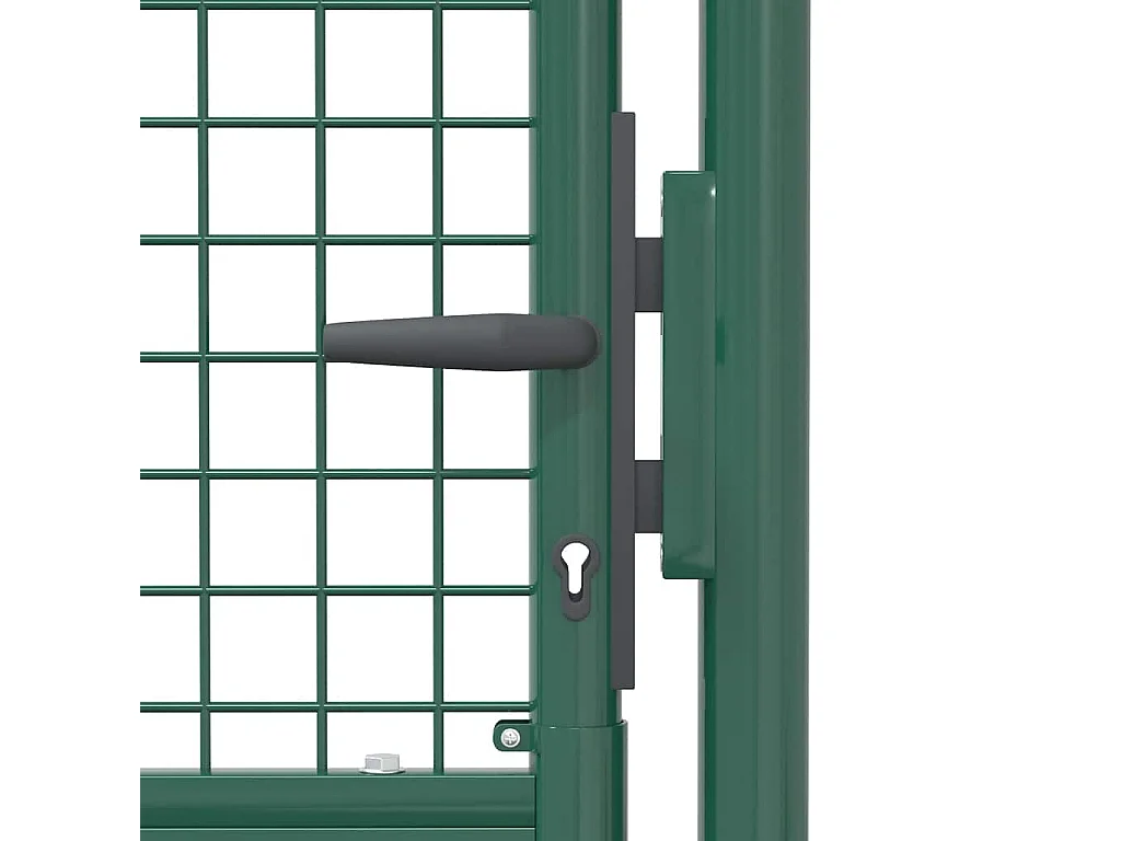 Puerta de valla de acero 100x175 cm verde