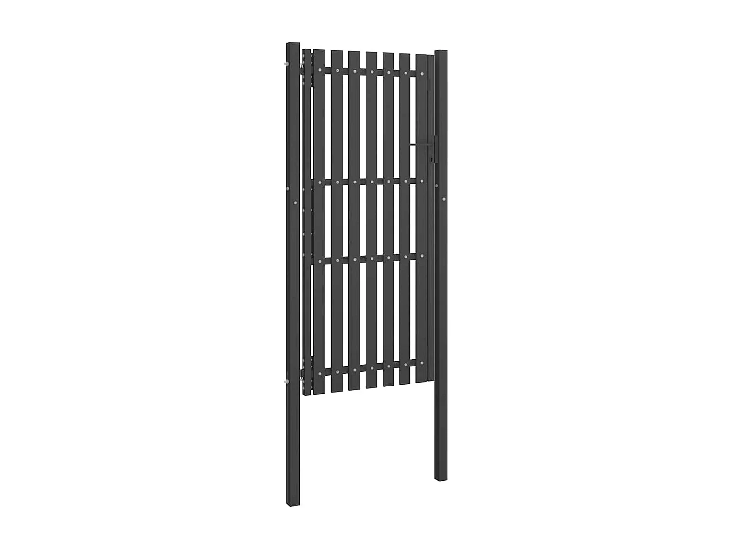 Cancello per recinzione da giardino in acciaio 1x2,5 m antracite