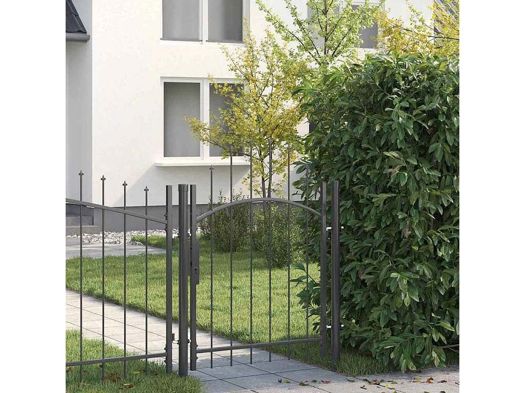 Porte de Jardin, Portail de clôture avec verrouillage Gris