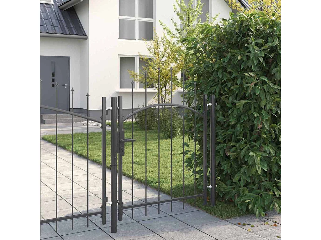 Porte de Jardin, Portail de clôture avec verrouillage Gris