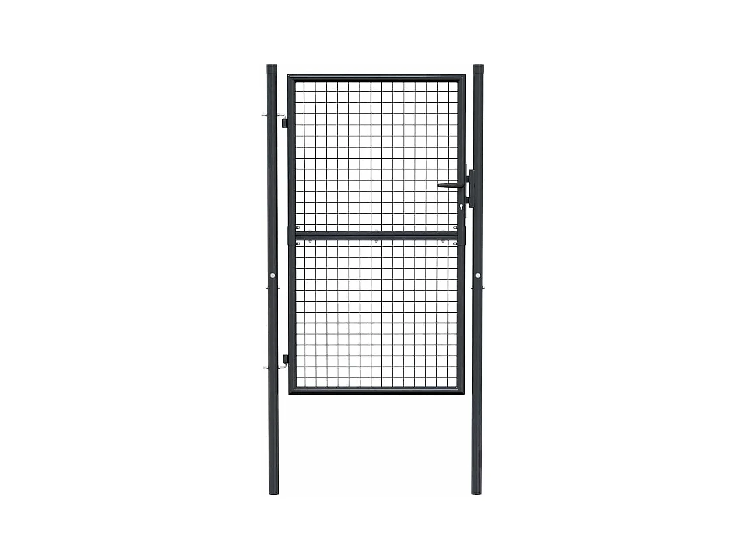 Gegalvaniseerd stalen tuinhek 100 x 150 cm Grijs