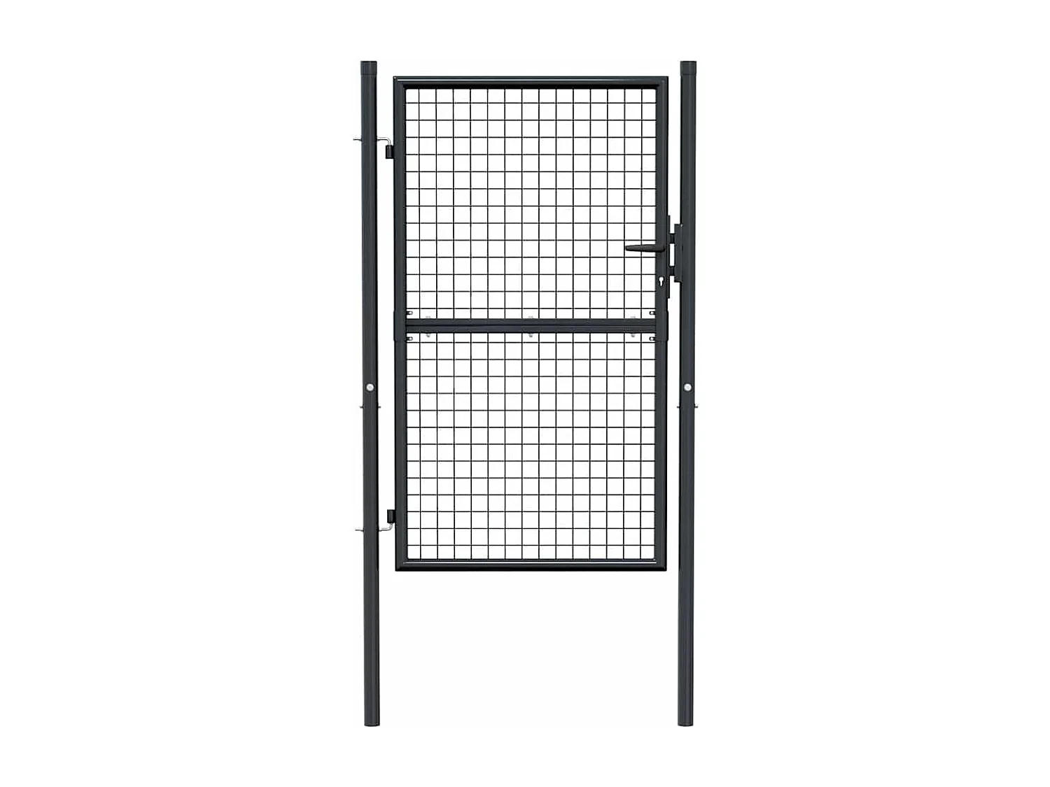 Gartentor aus verzinktem Stahlgitter 100 x 150 cm Grau