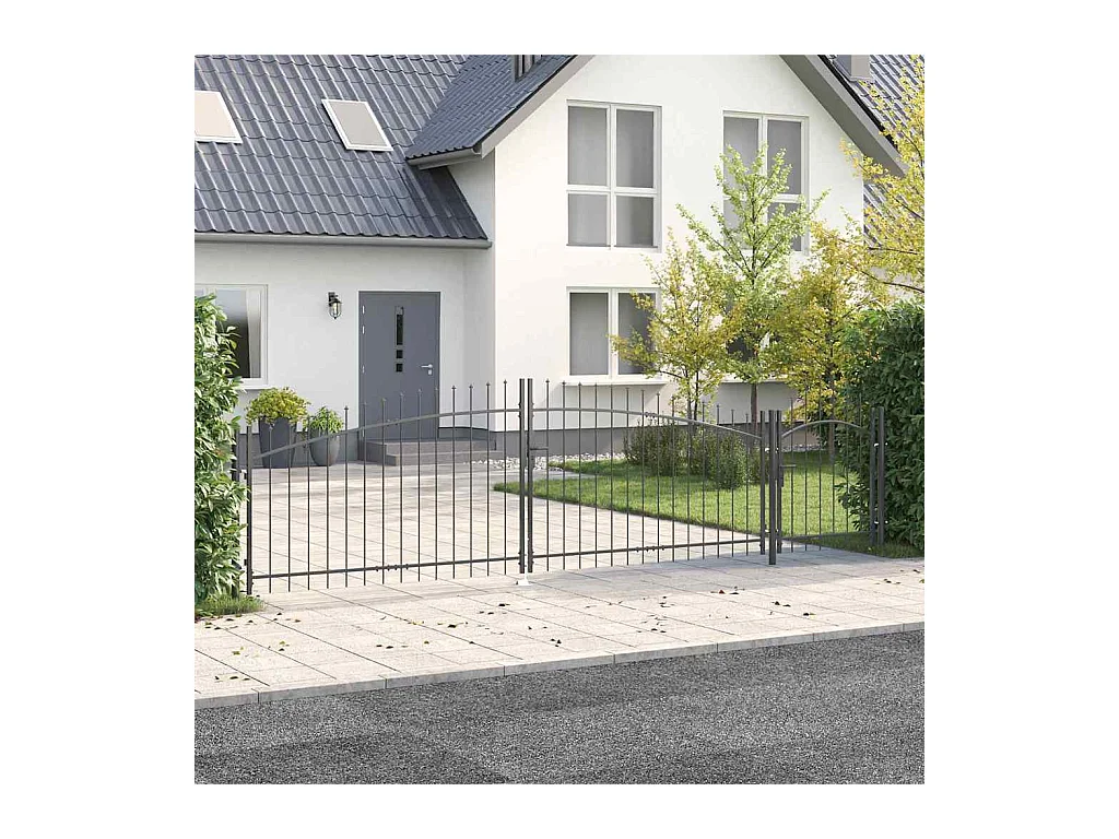 Porte de Jardin Noir 100 x 500 cm