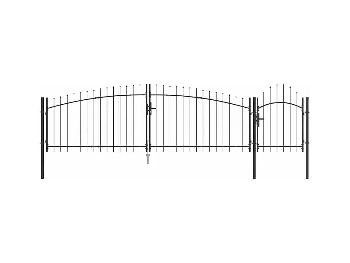 Zwarte tuinpoort 100 x 500 cm