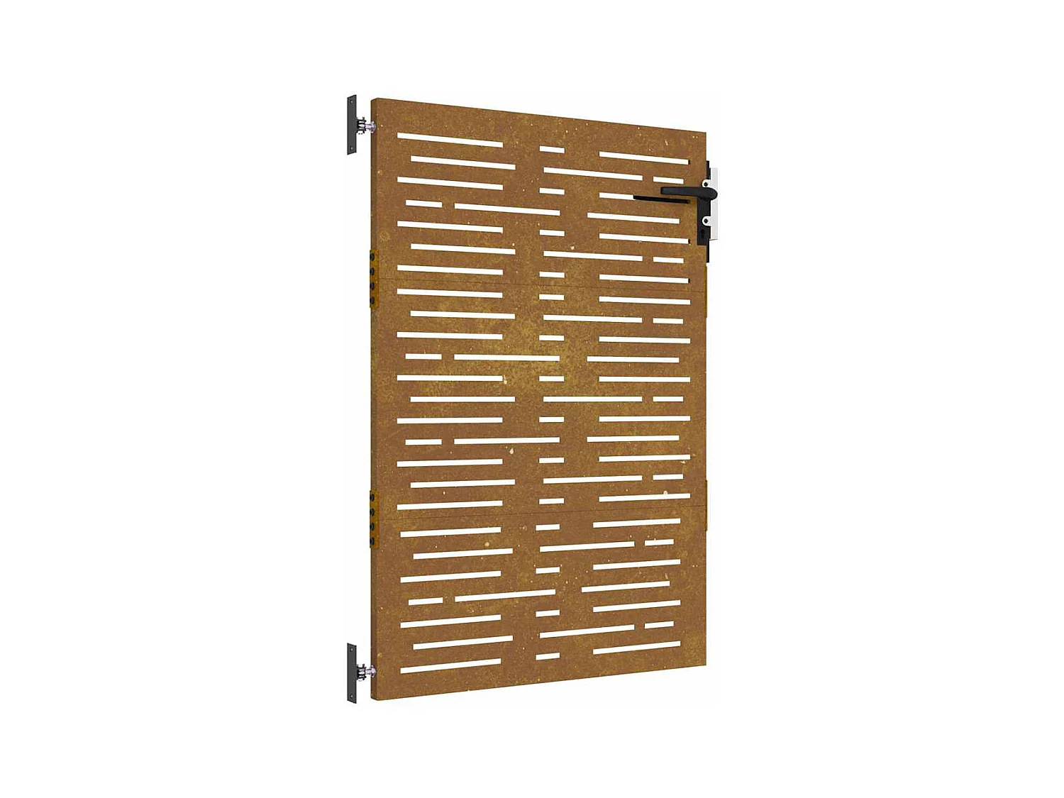 Portail de jardin 85x150 cm acier corten conception de carré